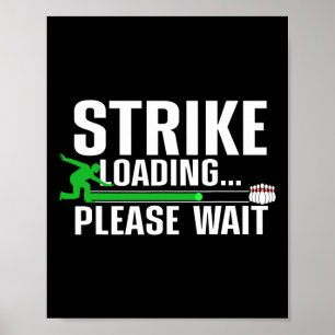 Cool Bowling Art For Men Women Kids Bowler Bowling Poster