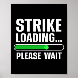 Cool Bowling Art For Men Women Kids Bowler Bowling Poster