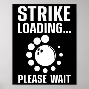 Cool Bowling Art For Men Women Kids Bowler Bowling Poster