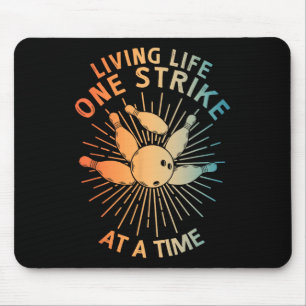 Cool Bowling Art For Men Women Kids Strike Team Ga Mouse Pad