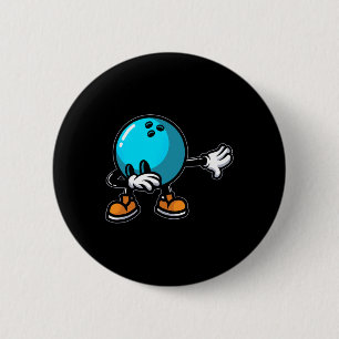 Cool Bowling Art For Men Women Youth Kids Bowl Bow 6 Cm Round Badge