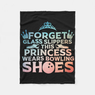 Cool Bowling Art For Women Girls Kids Bowler Targe Fleece Blanket