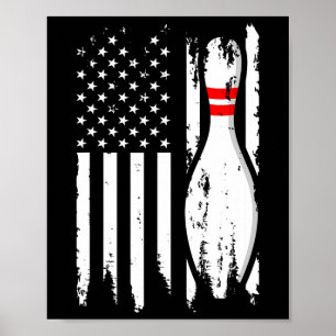 Cool Bowling Design For Men Women Bowler Bowling P Poster