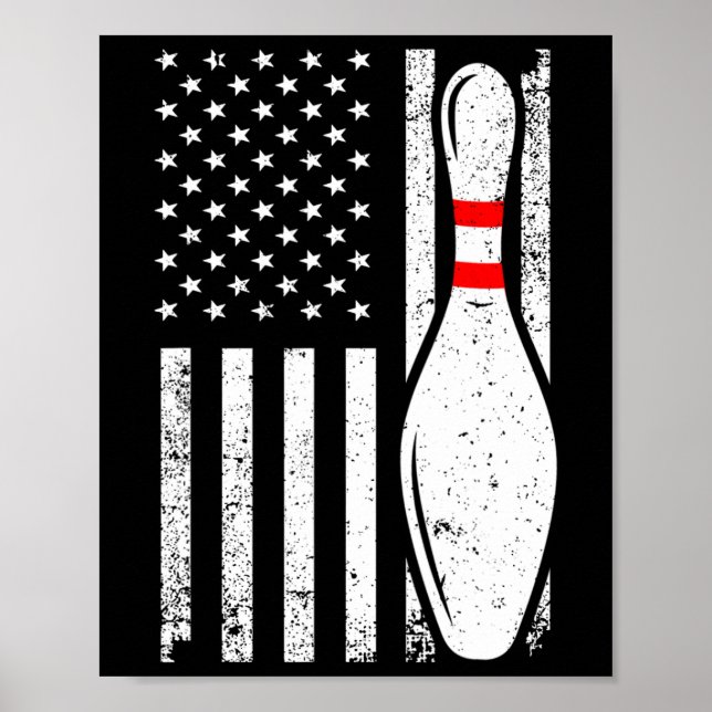 Cool Bowling Design For Men Women Bowler Bowling P Poster (Front)