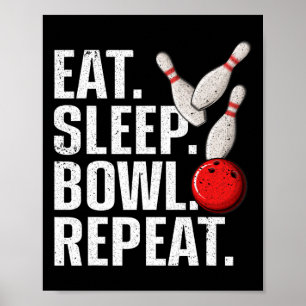Cool Bowling For Men Women Bowling League Team Spo Poster