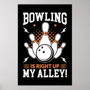 cool Bowling lovers sports word art  Poster