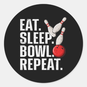 Cool Bowling Novelty For Men Women Bowling Team Ga Classic Round Sticker