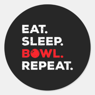 Cool Bowling Novelty For Men Women Bowling Team Ga Classic Round Sticker