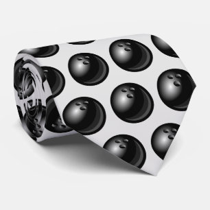 Cool bowling sports ball tiled pattern tie