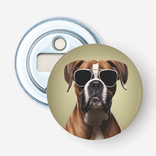 Cool Boxer Dog Bottle Opener (Front)