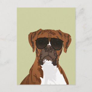 Cool Boxer Dog for Dog Lovers Postcard