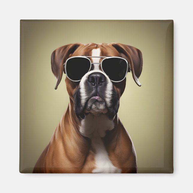 Cool Boxer Dog Magnet (Front)