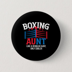 Cool Boxing Aunt Boxing Auntie  6 Cm Round Badge
