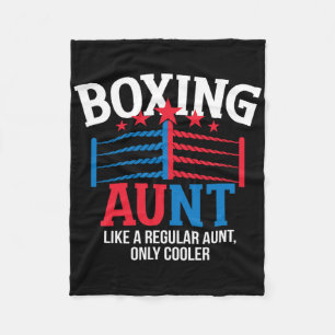 Cool Boxing Aunt Boxing Auntie Fleece Blanket