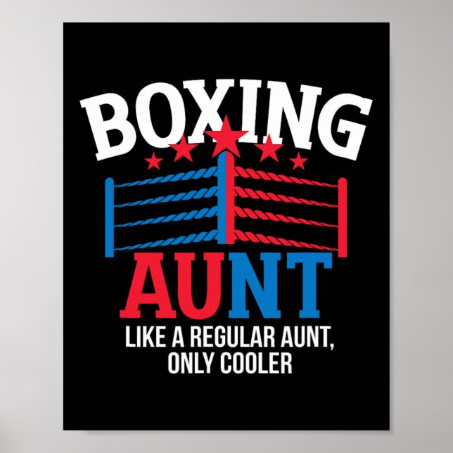 Cool Boxing Aunt Boxing Auntie  Poster (Front)