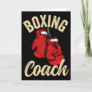 Cool Boxing Coach Red Gloves Kickboxing Kickboxer Card