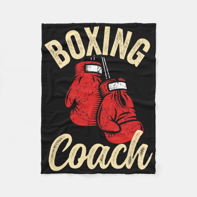 Cool Boxing Coach Red Gloves Kickboxing Kickboxer  Fleece Blanket (Front)