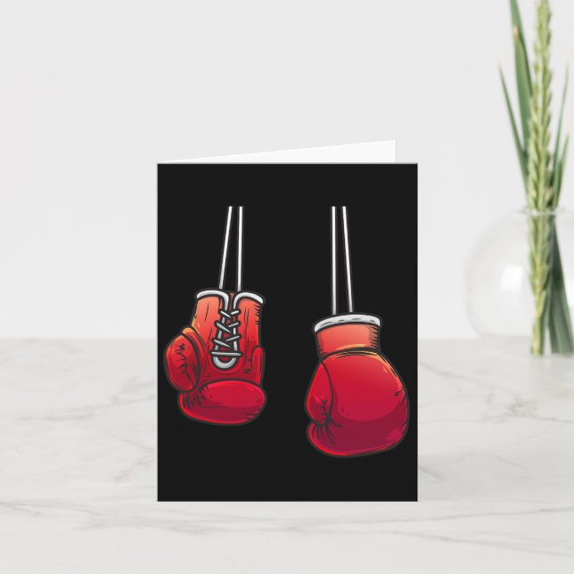 Cool Boxing Gloves For Boxer Fighting Lover Men Wo Card (Front)