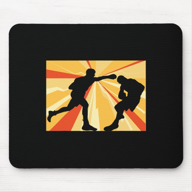 Cool Boxing, Mma, Kickboxing Cross Punch  Mouse Pad (Front)