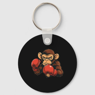 Cool Boxing Monkey Costume Key Ring