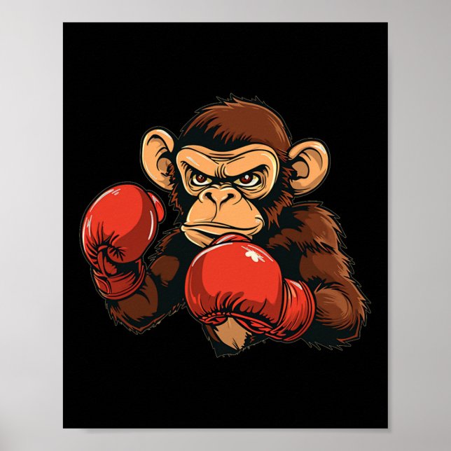 Cool Boxing Monkey Costume  Poster (Front)