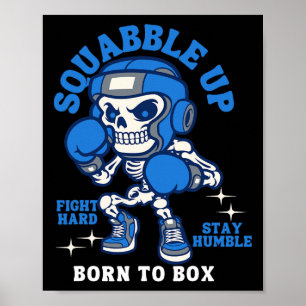 Cool Boxing Sketelton Gym Sparing Squabble Up  Poster