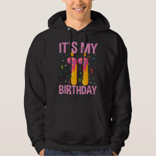Cool Boy Girl Kid 11 Years Old It's My 11th Birthd Hoodie