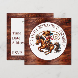 Cool boys buckaroo cowboys Birthday party Invitation