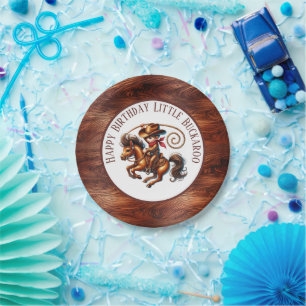 Cool boys buckaroo cowboys Birthday party Paper Plate