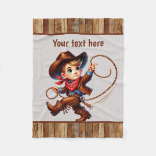 Cool boys cowboys customisable  fleece blanket