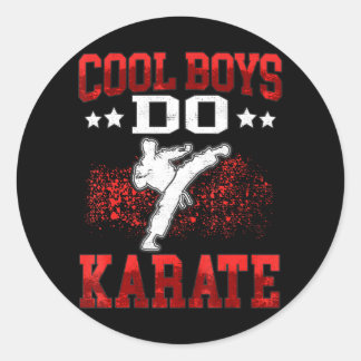 Cool Boys do Karate Karateka Asian Martial Arts Classic Round Sticker