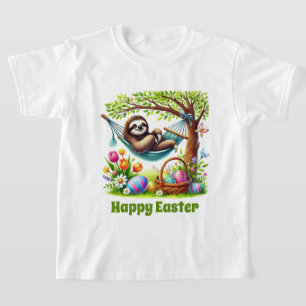 Cool boys Easter sloth customizable T-Shirt