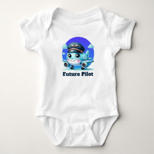 Cool boys future pilot customizable baby bodysuit