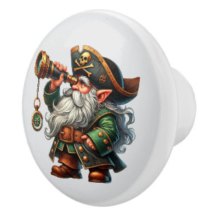 Cool boys pirate lovers ceramic knob