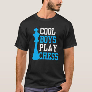 Cool Boys Play Chess Match Player Hobby T-Shirt