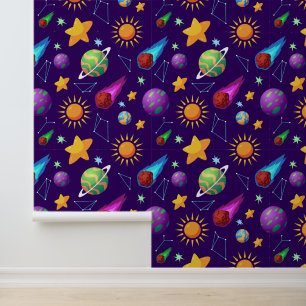 Cool boys tiled space lovers wallpaper