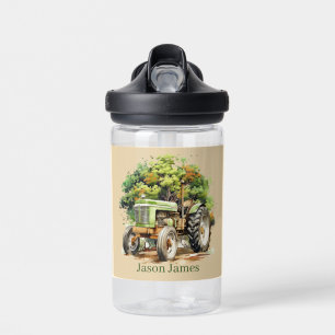 Cool boys Tractor lovers add name Water Bottle