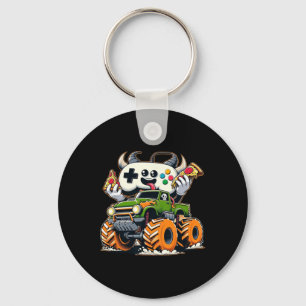 Cool Boys Video Game Pizza Lifted 4x4 Truck  Key Ring