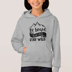 Cool brave free wild inspirational word art