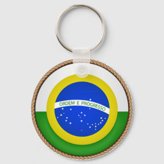 Cool Brazil Flag Seal Key Ring