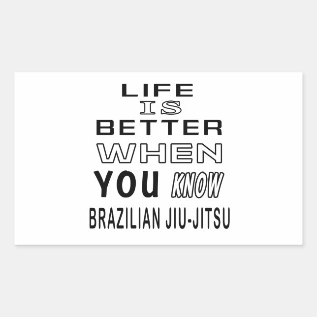 Cool Brazilian Jiu-Jitsu Designs Rectangular Sticker (Front)