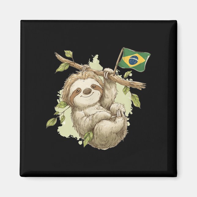 Cool Brazilian Sloth Costume For Boys And Girls  Magnet (Front)