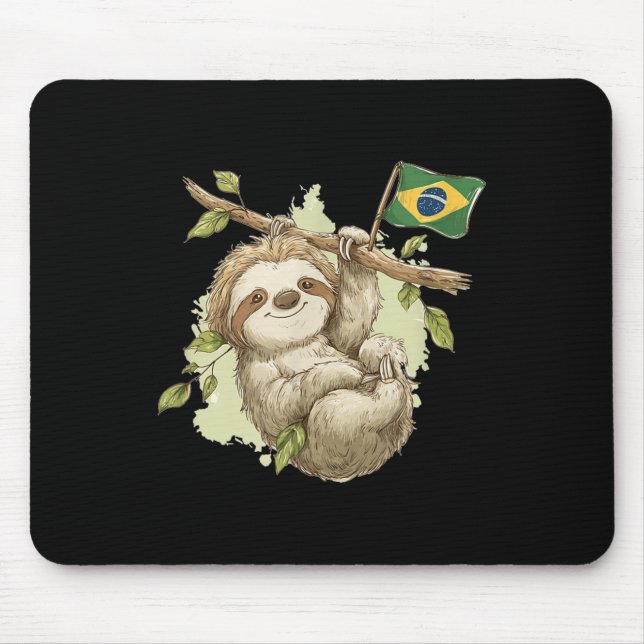 Cool Brazilian Sloth Costume For Boys And Girls  Mouse Pad (Front)
