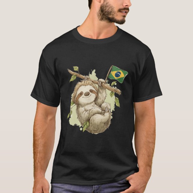 Cool Brazilian Sloth Costume For Boys And Girls  T-Shirt (Front)