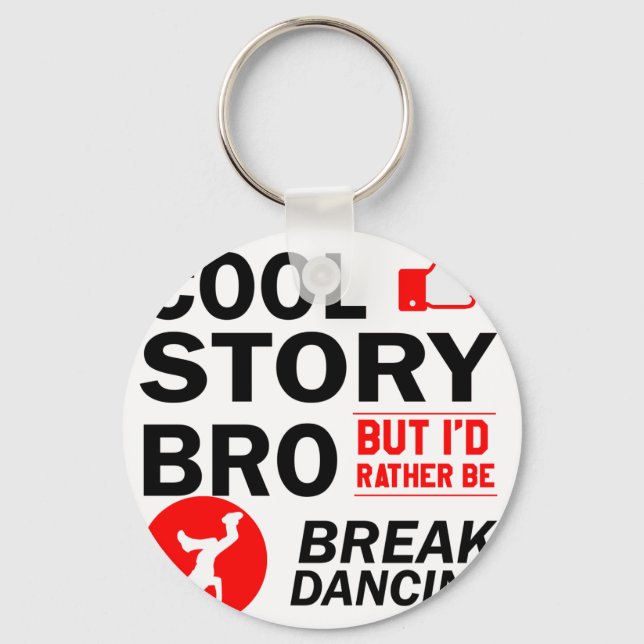 Cool break dancing designs key ring (Front)
