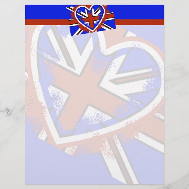 Cool British Flag Heart Design (Front)