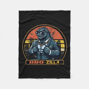 Cool Bro Brozilla Strong Brother Saurus Family Mat Fleece Blanket