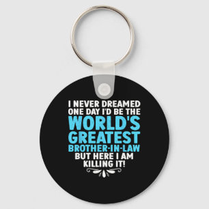 Cool Brother In Law Art For Men Boys Future Brothe Key Ring