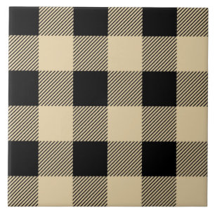 cool brown buffalo plaid tiled pattern ceramic tile