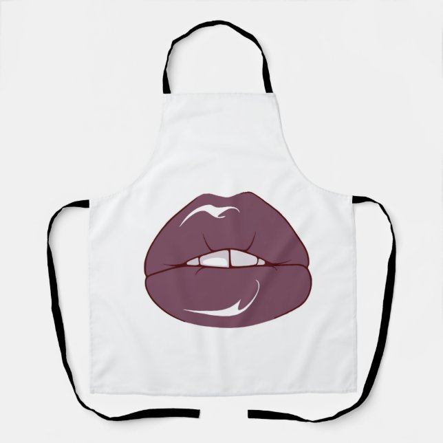 Cool Brown Lips  Apron (Front)
